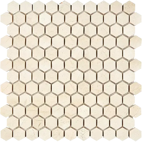 Crema Marfil 1" Hex