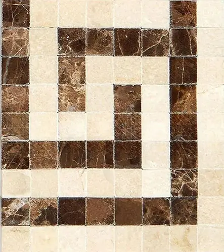 Crema Marfil Greek Border Corner Crema Marfil + Emp. Dark