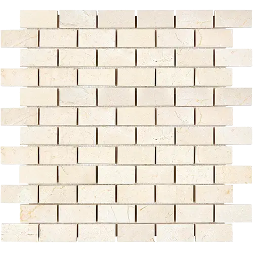 Crema Marfil Honed 1" x 2" Brick Mosaic