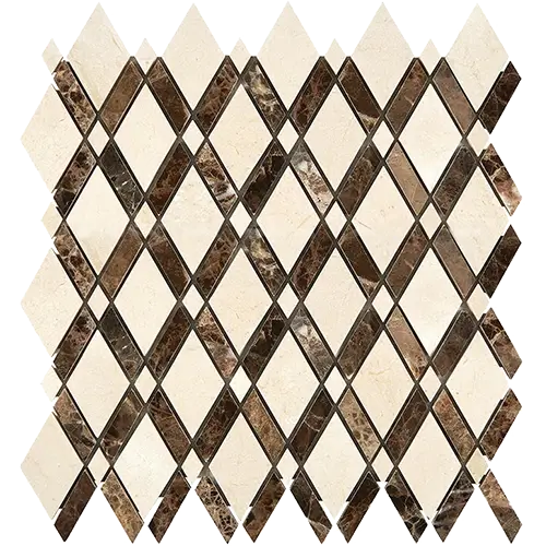 Crema Marfil Lattice Crema Marfil + Emperador Dark