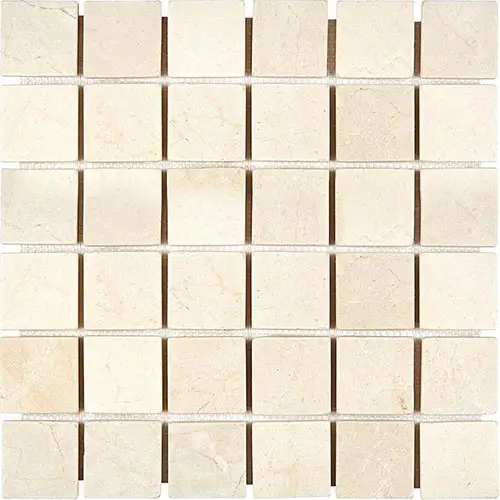 Crema Marfil Tumbled 2" x 2" Mosaic