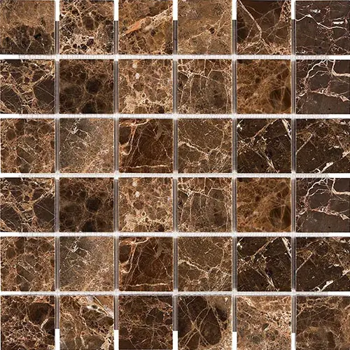 Emperador Dark Polished 2" x 2" Mosaic