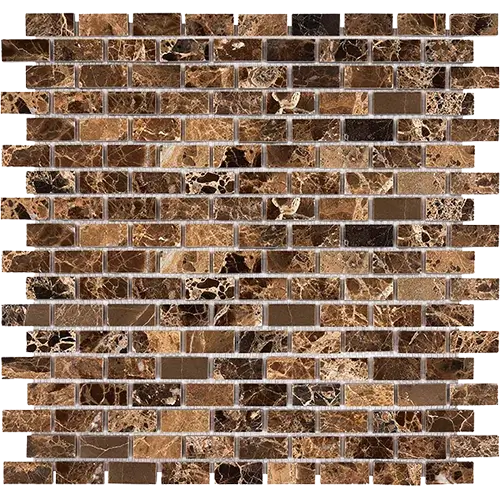 Emperador Dark Polished 5/8" x 1 1/4" Mini-Brick