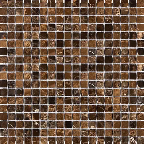 Emperador Dark Polished 5/8" x 5/8" Mosaic