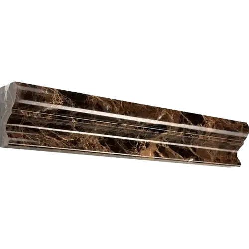 Emperador Dark Polished Crown Mercer Molding 2" x 12"