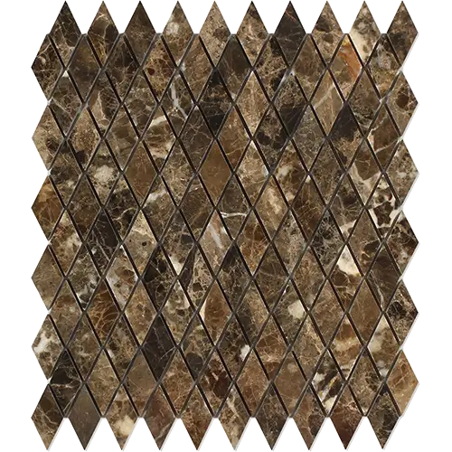 Emperador Dark Polished Diamond 1" x 2"