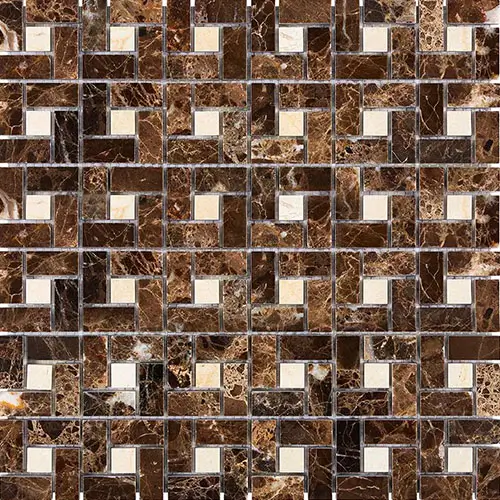 Emperador Dark Polished Mini-Pinwheel