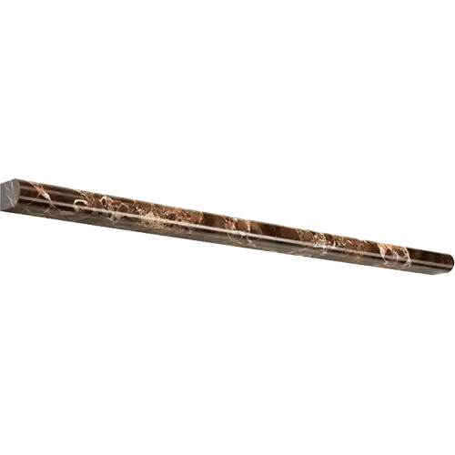 Emperador Dark Polished Pencil Liner 1/2" x 12"