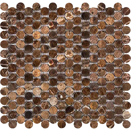 Emperador Dark Polished Penny-Round