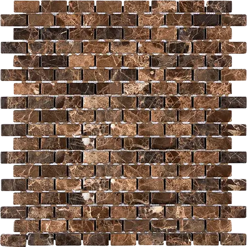 Emperador Dark Tumbled 5/8" x 1 1/4" Mini-Brick