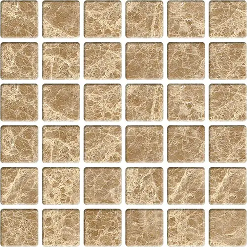 Emperador Light Tumbled 2" x 2" Mosaic
