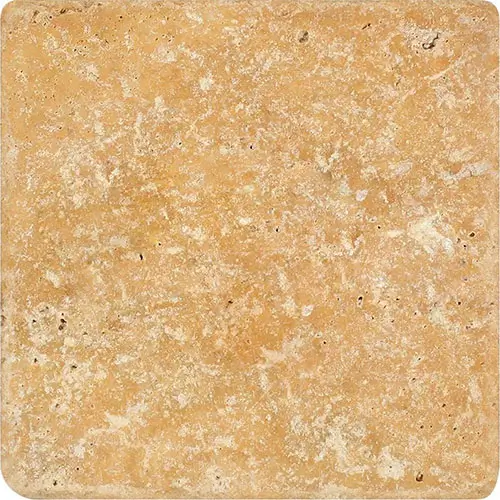 Gold / Yellow Cross-Cut Tumbled 6" x 6"