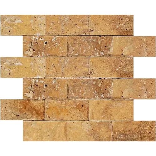 Gold / Yellow Split-faced 2" x 4" Brick