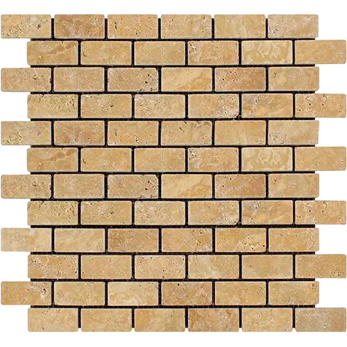 Gold / Yellow Tumbled 1" x 2" Brick