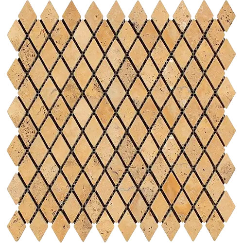 Gold / Yellow Tumbled 1" x 2" Diamond