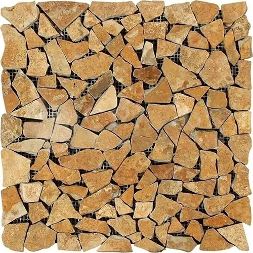 Gold / Yellow Tumbled Paledian / Flat-Pebble
