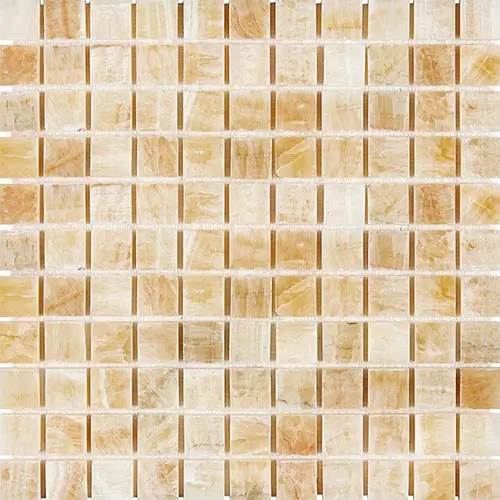 Honey Giallo Crystal Polished 1" x 1" Mosaic