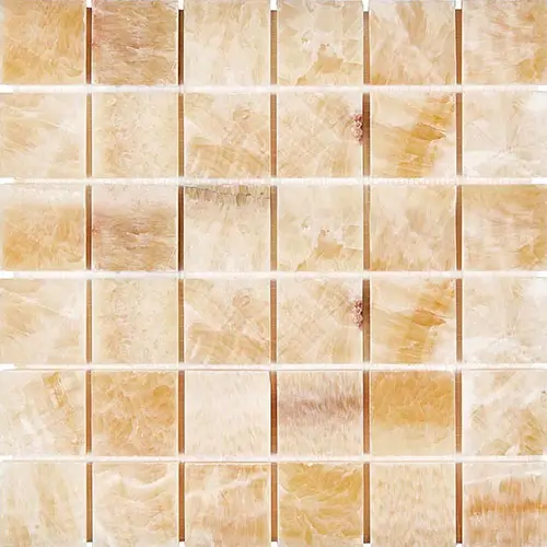 Honey Giallo Crystal Polished 2" x 2" Mosaic