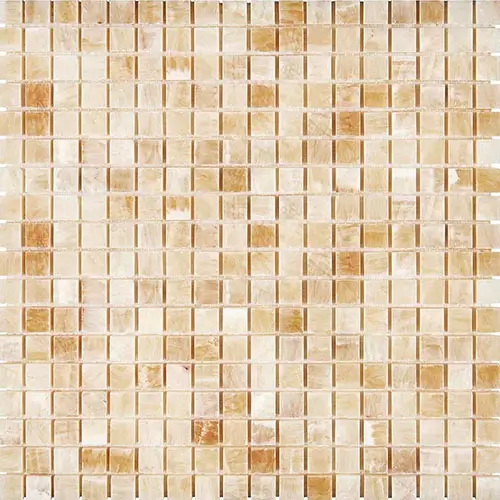 Honey Giallo Crystal Polished 5/8" x 5/8" Mosaic