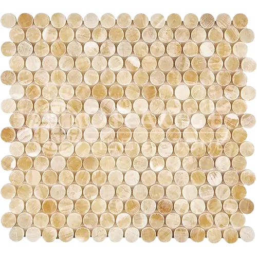 Honey Giallo Crystal Polished Penny-Round