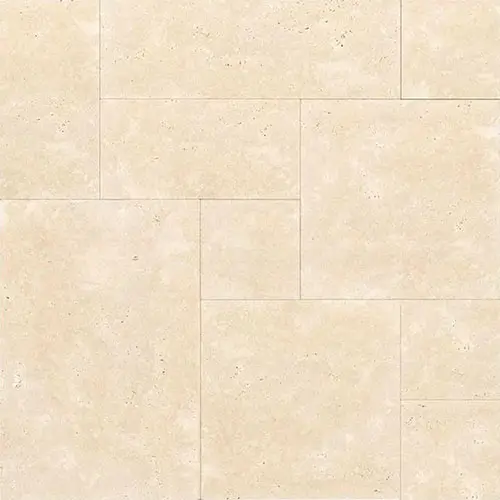 Ivory / Light Cross-Cut Filled, Honed & Straight-Edged Versailles