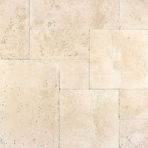 Ivory / Light Cross-Cut Tumbled Versailles