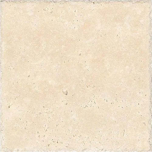 Ivory / Light Cross-Cut Unfilled, Brushed & Chiseled 16" x 16"
