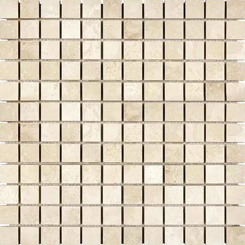 Ivory / Light Filled & Honed 1" x 1" Mosaic