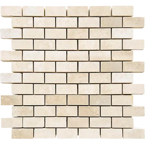 Ivory / Light Filled & Honed 1" x 2" Brick