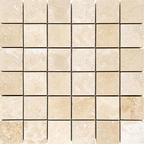 Ivory / Light Filled & Honed 2" x 2" Mosaic