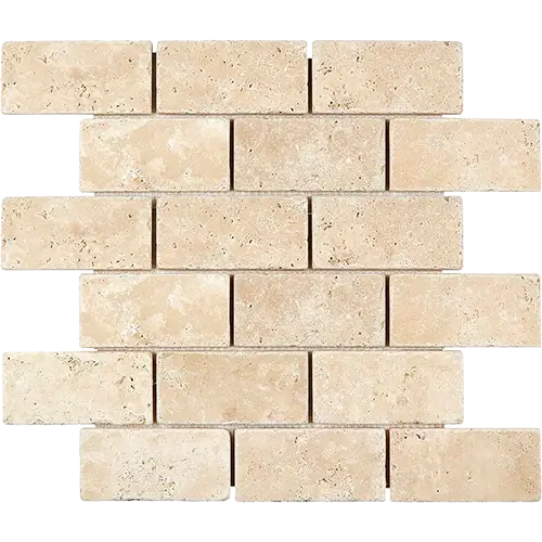 Ivory / Light Filled & Honed 2" x 4" Brick