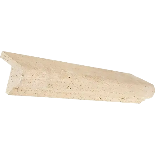 Ivory / Light Honed Corner-Ogee Stair-tread 2" x 3" x 12"