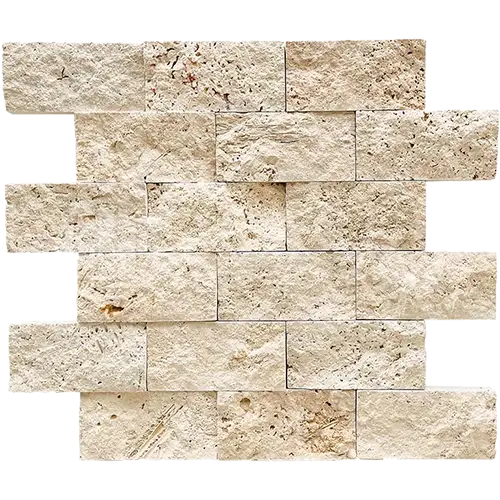 Ivory / Light Split-faced 2" x 4" Brick