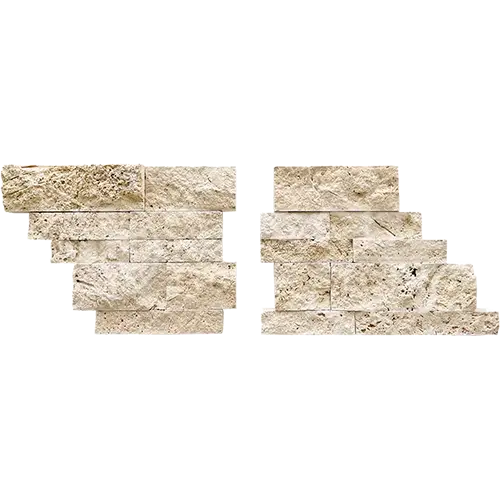 Ivory / Light Split-faced Ledger-Panel Corner