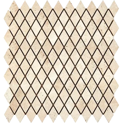 Ivory / Light Tumbled 1" x 2" Diamond
