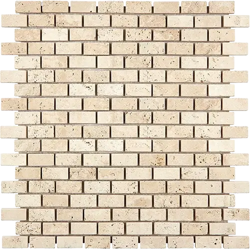Ivory / Light Tumbled 5/8" x 1 1/4" Mini-Brick