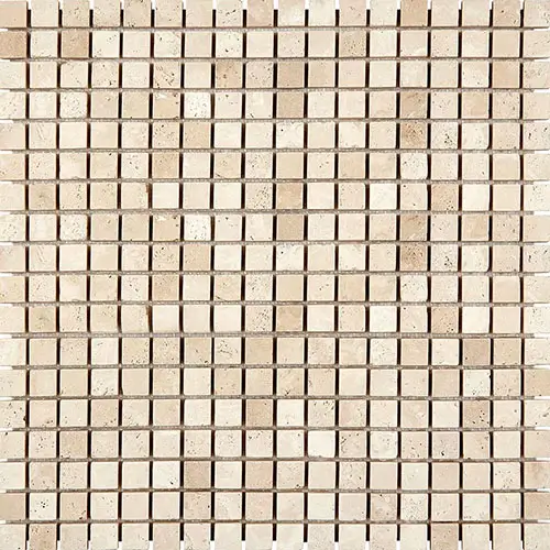 Ivory / Light Tumbled 5/8" x 5/8" Mosaic