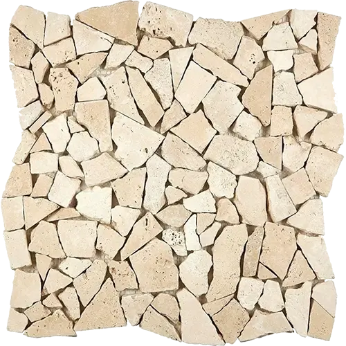 Ivory / Light Tumbled Flat Pebble / Paledian