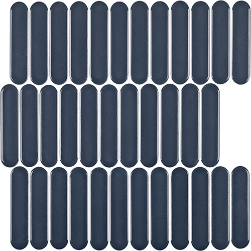 Cc Mosaics Plus Blue Oval Bright 12" x 12"