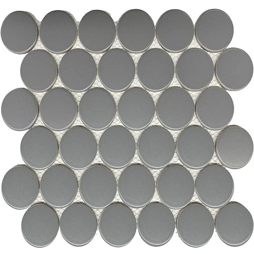 Cc Mosaics Plus Gray Dots Matte 2"