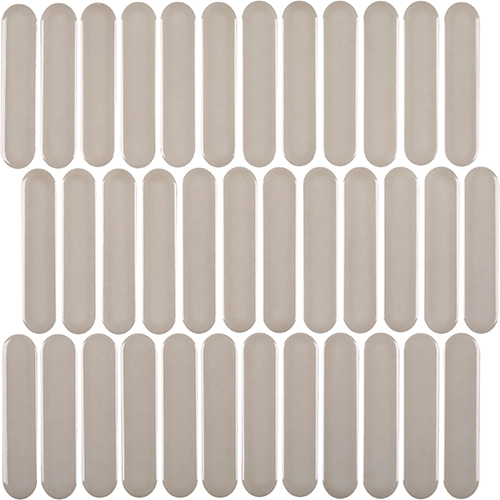 Cc Mosaics Plus Taupe Oval Bright 12" x 12"