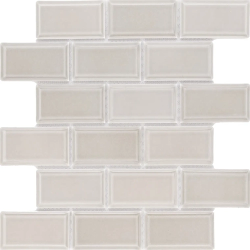 Cc Mosaics Plus Tender Gray Bright 2" x 4" Brick Beveled
