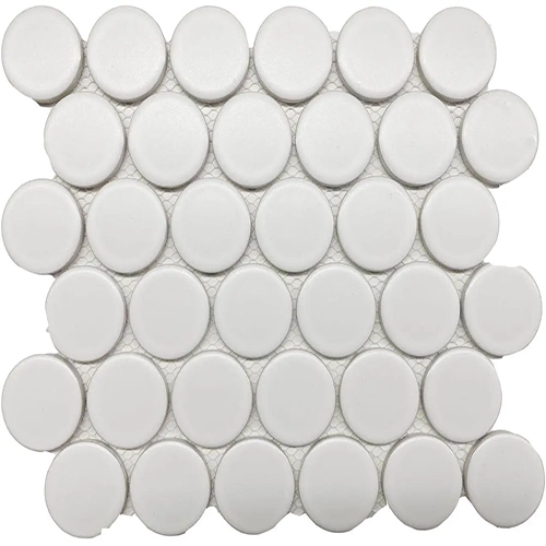 Cc Mosaics Plus White Dots Matte 2"