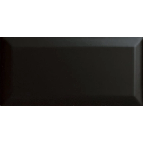 Cc Textures Black Beveled 3" X 6" Bright Glazed