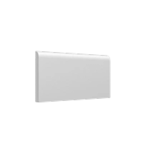 Tegel Taupe Bright Glazed 3" x 6" Surface Bullnose
