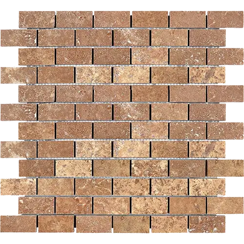 Noce Filled & Honed 1" x 2" Brick