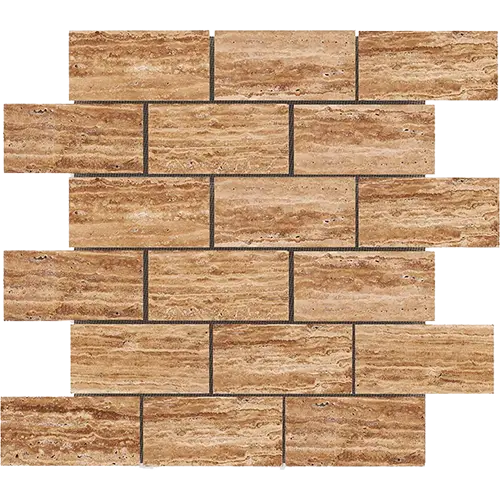 Noce Exotic Polished & Unfilled 2" x 4" Brick