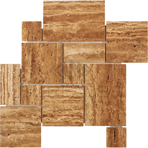 Noce Exotic Unfilled, Brushed & Straight-Edged OPUS Mini-Pattern