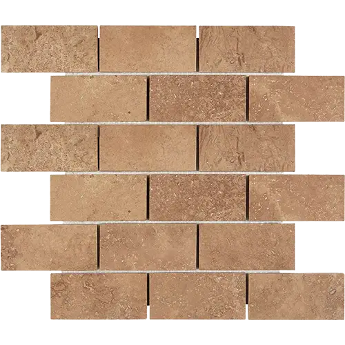 Noce Filled & Honed 2" x 4" Brick