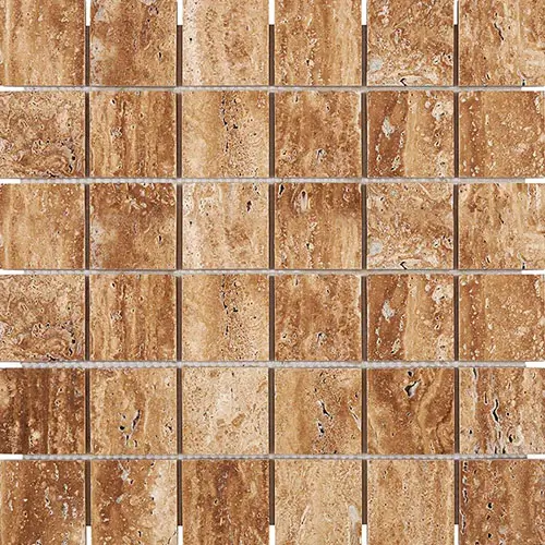 Noce Exotic Polished & Unfilled 2" x 2" Mosaic